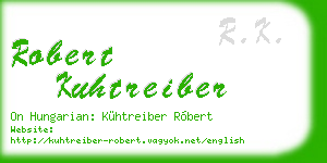 robert kuhtreiber business card